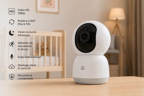 Caméra Bébé Intelligente Connectée